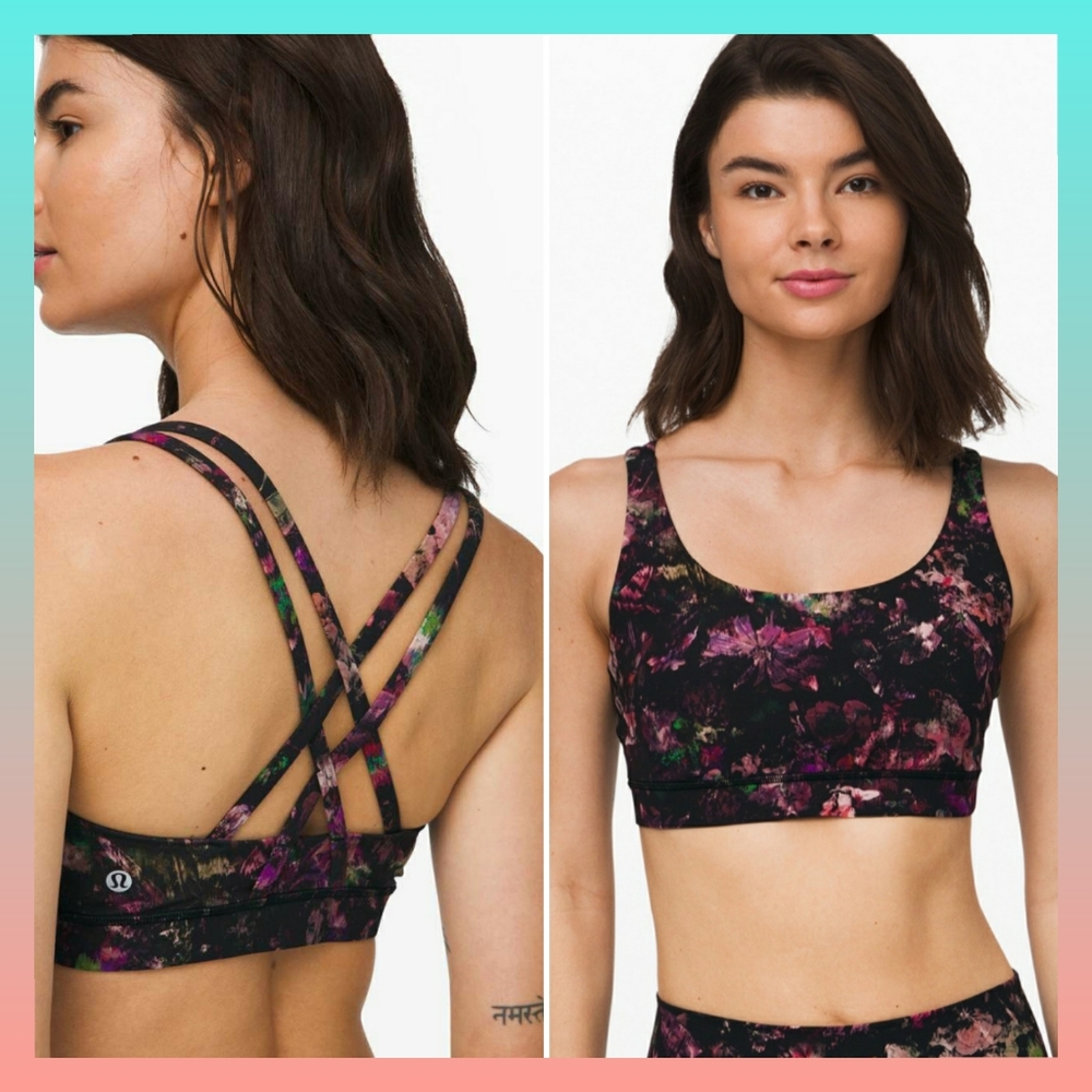 Lululemon Energy Bra Floral Illusion Antique